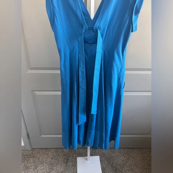 ME+EM Blue Tailored Midi Dress Size 12 Classic Old Money Elegance quiet luxury - Picture 11 of 16